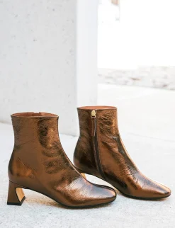 Outlet Stivaletti tacco 5cm pelle Donna Stivaletti Tacco Alto