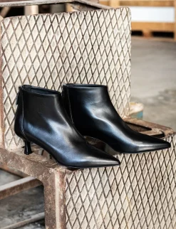 Stivaletti tacco 5cm pelle Donna Stivaletti Tacco Alto