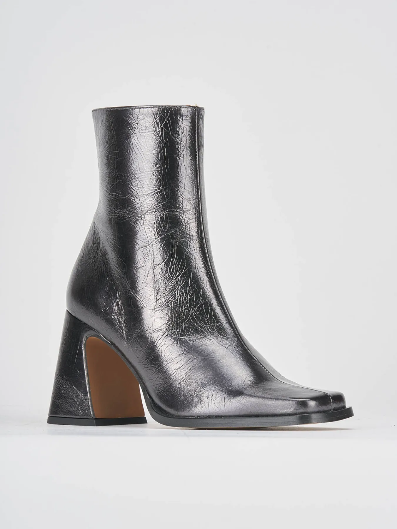 Stivaletti tacco 7cm pelle Donna Stivaletti Tacco Alto