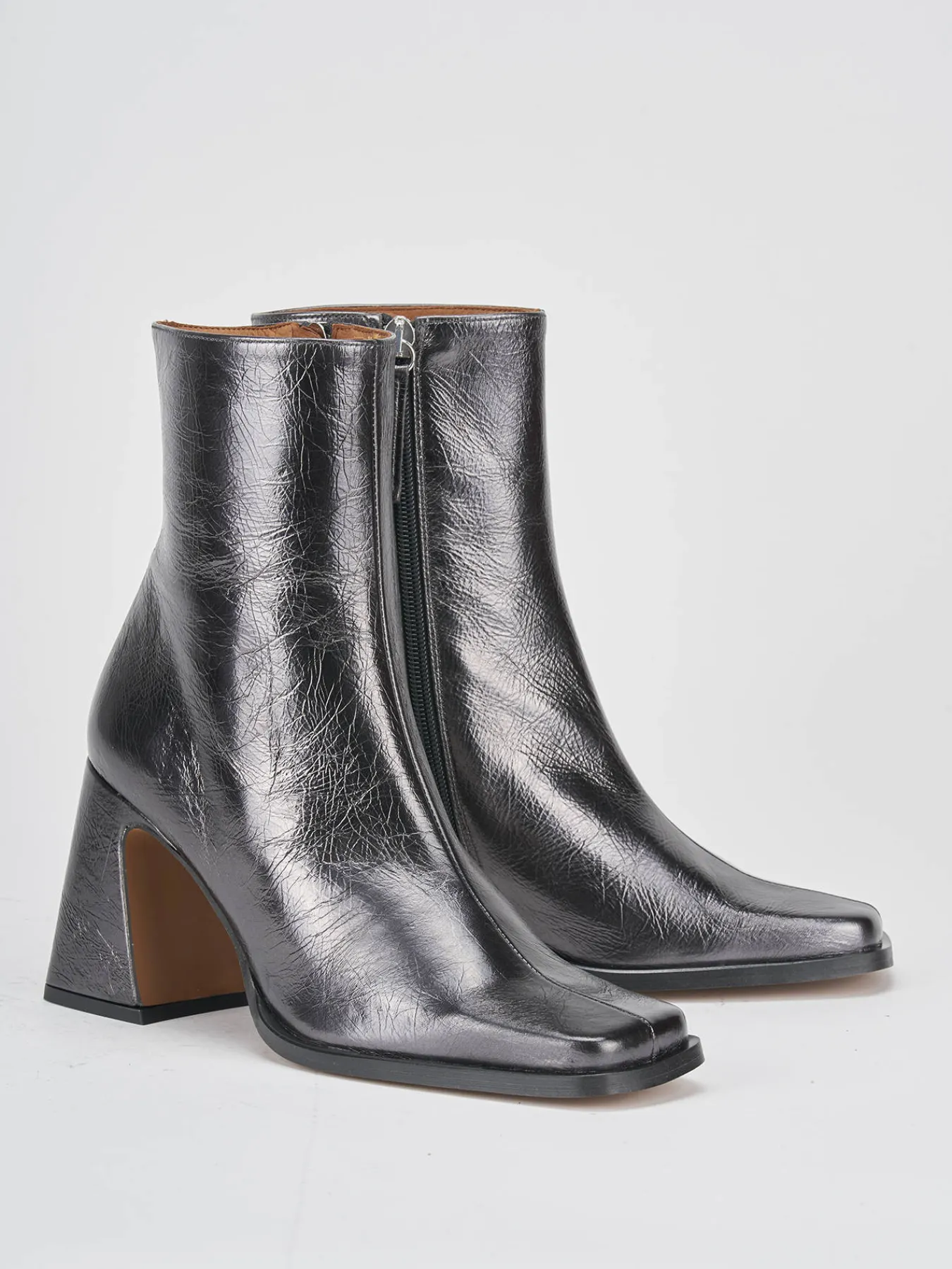 Stivaletti tacco 7cm pelle Donna Stivaletti Tacco Alto