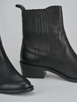 Stivaletti tacco 3cm pelle Donna Stivaletti Tacco Basso