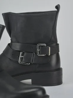 New Stivaletti tacco 3cm pelle Donna Stivaletti Tacco Basso