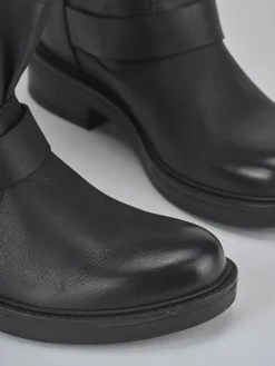 New Stivaletti tacco 3cm pelle Donna Stivaletti Tacco Basso