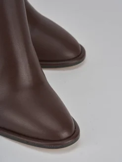 Sale Stivaletti tacco 8cm pelle testa Donna Stivaletti Tacco Alto