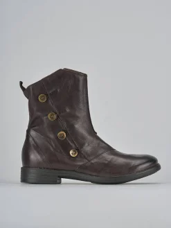 New Stivaletti tacco 2cm pelle Donna Stivaletti Tacco Basso