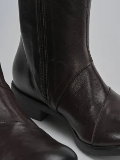 New Stivaletti tacco 2cm pelle Donna Stivaletti Tacco Basso