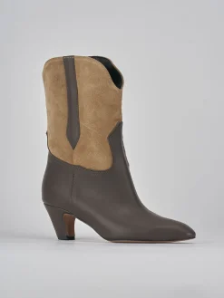 Online Stivaletti tacco 5cm pelle testa Donna Stivaletti Tacco Alto