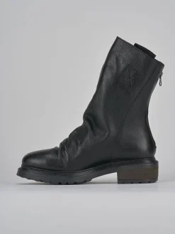 New Stivaletti tacco 1cm pelle Donna Stivaletti Tacco Basso