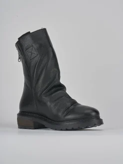 New Stivaletti tacco 1cm pelle Donna Stivaletti Tacco Basso