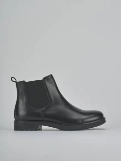 Stivaletti tacco 1cm pelle Donna Stivaletti Tacco Basso