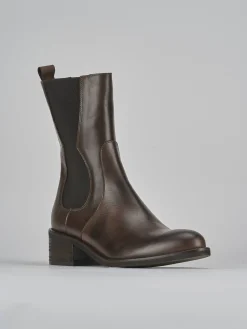 Outlet Stivaletti tacco 5cm pelle testa Donna Stivaletti Tacco Alto