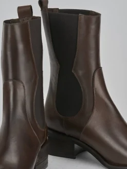 Outlet Stivaletti tacco 5cm pelle testa Donna Stivaletti Tacco Alto