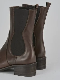 Outlet Stivaletti tacco 5cm pelle testa Donna Stivaletti Tacco Alto