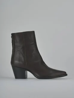 Outlet Stivaletti tacco 6cm pelle testa Donna Stivaletti Tacco Alto