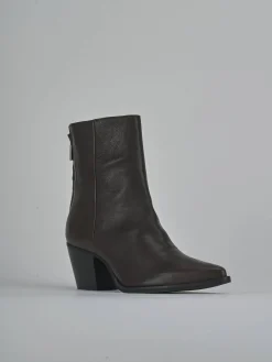 Outlet Stivaletti tacco 6cm pelle testa Donna Stivaletti Tacco Alto