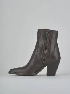 New Stivaletti tacco 6cm pelle testa Donna Stivaletti Tacco Alto