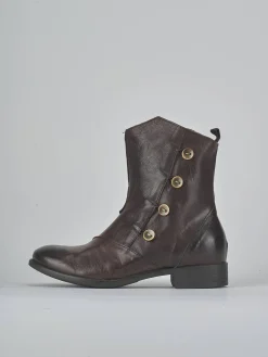 New Stivaletti tacco 2cm pelle testa Donna Stivaletti Tacco Basso