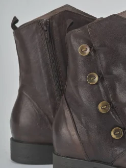 New Stivaletti tacco 2cm pelle testa Donna Stivaletti Tacco Basso