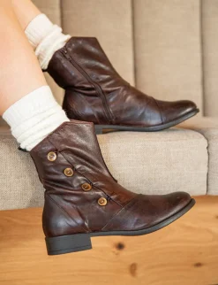 New Stivaletti tacco 2cm pelle testa Donna Stivaletti Tacco Basso