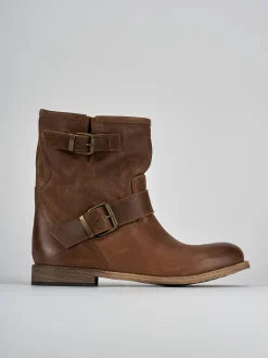 Hot Stivaletti tacco 1cm pelle Donna Stivaletti Tacco Basso