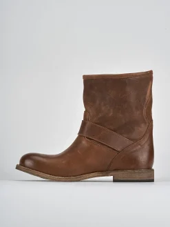 Hot Stivaletti tacco 1cm pelle Donna Stivaletti Tacco Basso