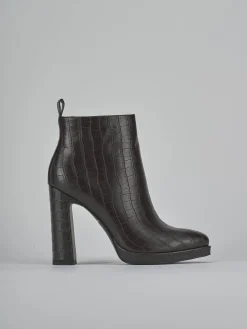 New Stivaletti tacco 12cm pelle sostenibile testa Donna Stivaletti Tacco Alto