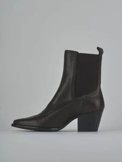 Outlet Stivaletti tacco 7cm pelle testa Donna Stivaletti Tacco Alto