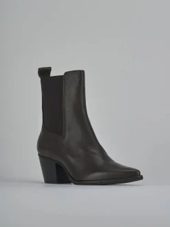 Outlet Stivaletti tacco 7cm pelle testa Donna Stivaletti Tacco Alto