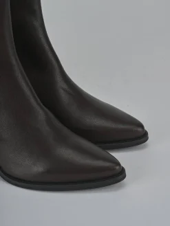 Outlet Stivaletti tacco 7cm pelle testa Donna Stivaletti Tacco Alto