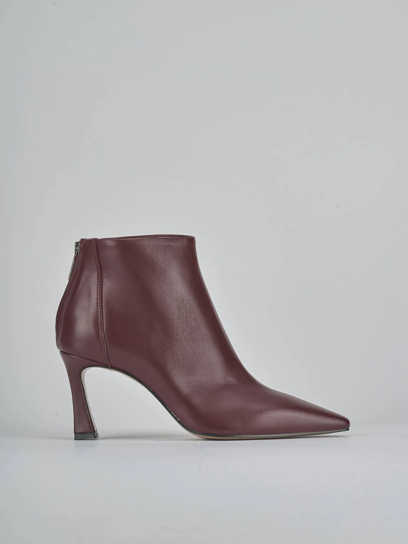 Stivaletti tacco 8cm pelle bordo' Donna Stivaletti Tacco Alto