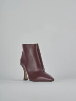 Stivaletti tacco 8cm pelle bordo' Donna Stivaletti Tacco Alto