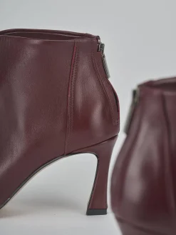 Stivaletti tacco 8cm pelle bordo' Donna Stivaletti Tacco Alto