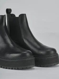 New Stivaletti tacco 4cm pelle Donna Stivaletti Tacco Basso