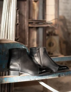 Clearance Stivaletti tacco 3cm pelle Donna Stivaletti Tacco Basso