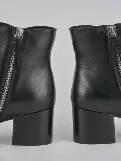 Stivaletti tacco 5cm pelle Donna Stivaletti Tacco Alto