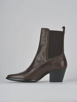 New Stivaletti tacco 7cm pelle testa Donna Stivaletti Tacco Alto