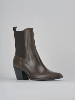 New Stivaletti tacco 7cm pelle testa Donna Stivaletti Tacco Alto