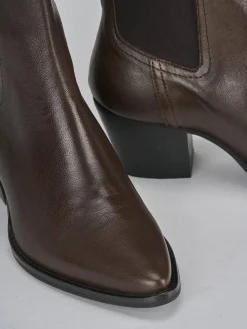 New Stivaletti tacco 7cm pelle testa Donna Stivaletti Tacco Alto