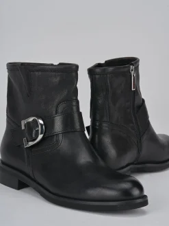 New Stivaletti tacco 1cm pelle Donna Stivaletti Tacco Basso