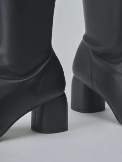 Stivaletti tacco 5cm pelle Donna Stivaletti Tacco Alto