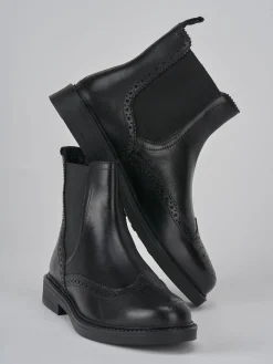 Stivaletti tacco 1cm pelle Donna Stivaletti Tacco Basso