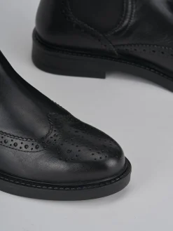 Stivaletti tacco 1cm pelle Donna Stivaletti Tacco Basso