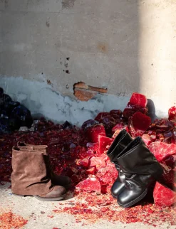 Hot Stivaletti tacco 3cm pelle Donna Stivaletti Tacco Basso