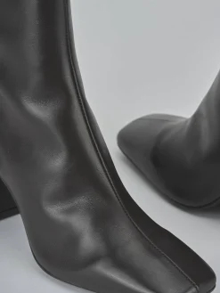 Online Stivaletti tacco 7cm pelle testa Donna Stivaletti Tacco Alto