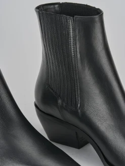 New Stivaletti tacco 5cm pelle Donna Stivaletti Tacco Alto