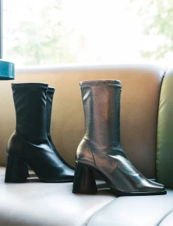 Hot Stivaletti tacco 7cm pelle Donna Stivaletti Tacco Alto