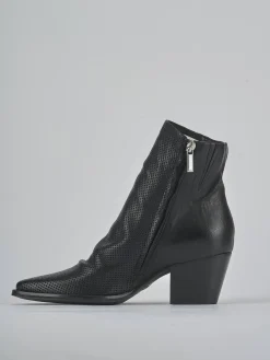 New Stivaletti tacco 5cm pelle Donna Stivaletti Tacco Alto