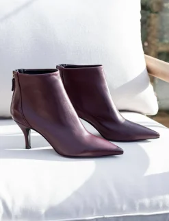 Outlet Stivaletti tacco 7cm pelle bordo' Donna Stivaletti Tacco Alto