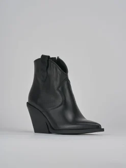 New Stivaletti tacco 7cm pelle Donna Stivaletti Tacco Alto