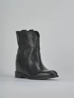 New Stivaletti tacco 2cm pelle Donna Stivaletti Tacco Basso